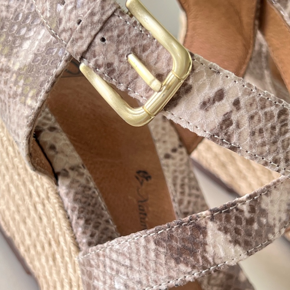 Sofft brand Inez Espadrille Wedge Espadrille Snake Print Sandals Size 11 - Picture 7 of 15